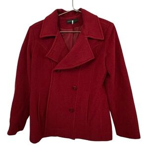 Red Jason Kole Wool Blend Women’s XS PeacCoat Jacket MINTY